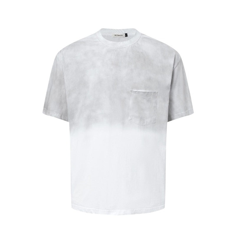 Men's t-shirt - american streetwear summer unisex hand-sprayed vintage design slim-fit premium short sleeve tee