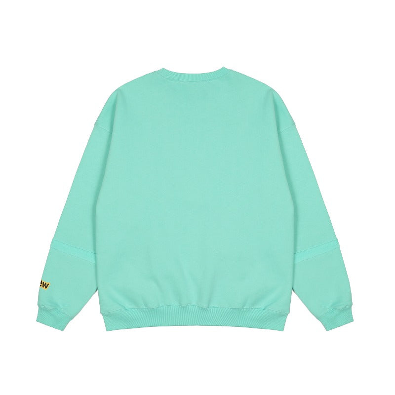 Drew house hoodie autumn winter d@ew cartoon little dinosaur round neck pulloverfleece-linedsweatshirt