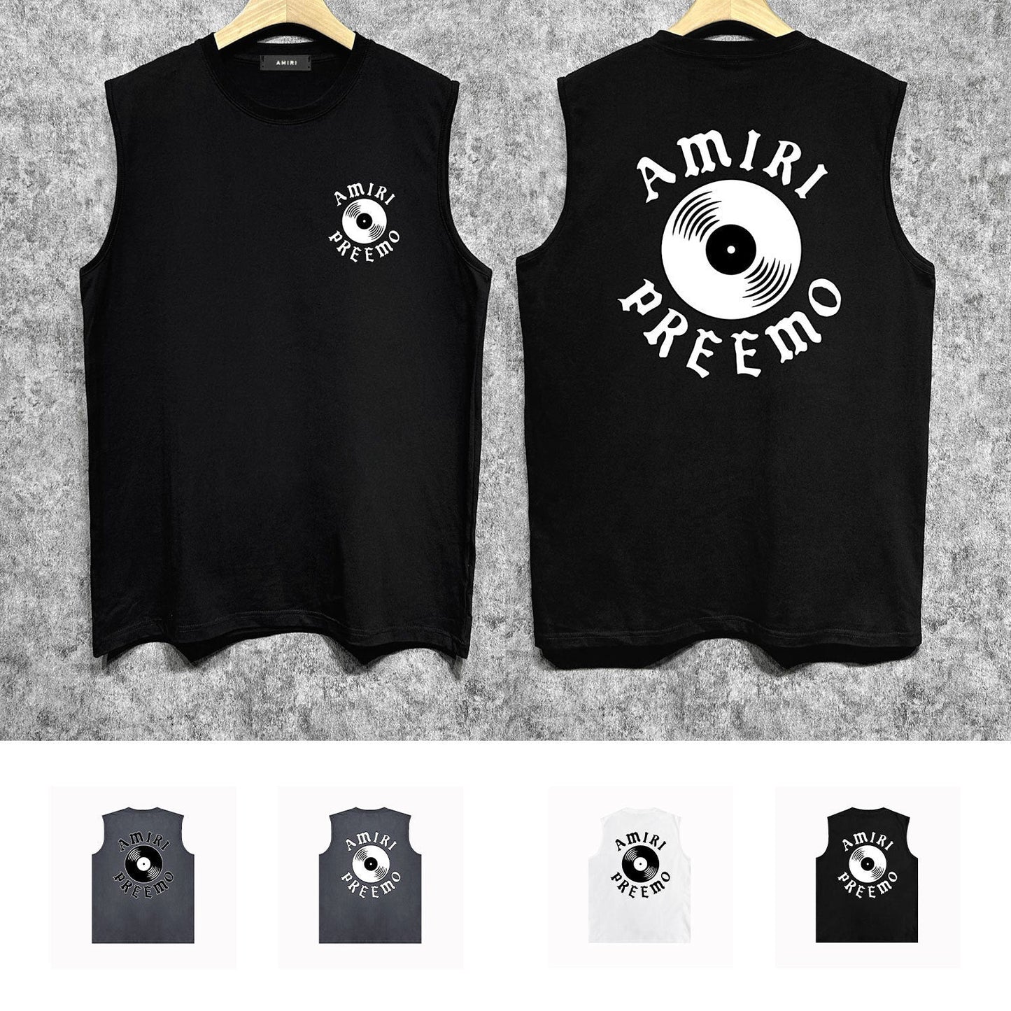 Amiri tank top radar sonic printing