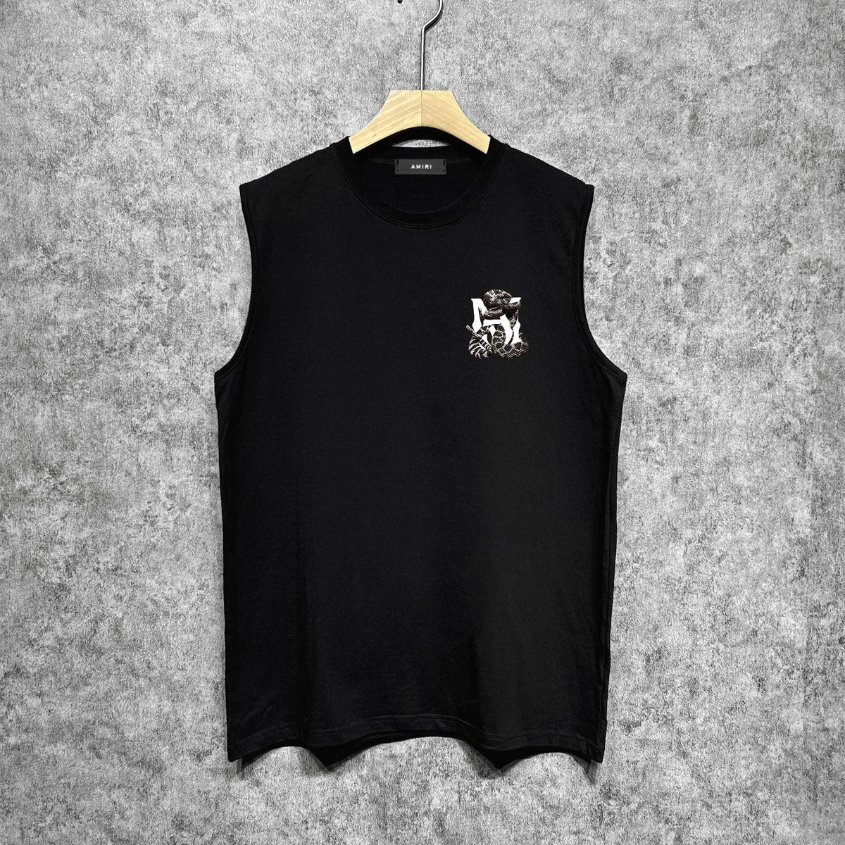 Amiri tank top giant snake letter print