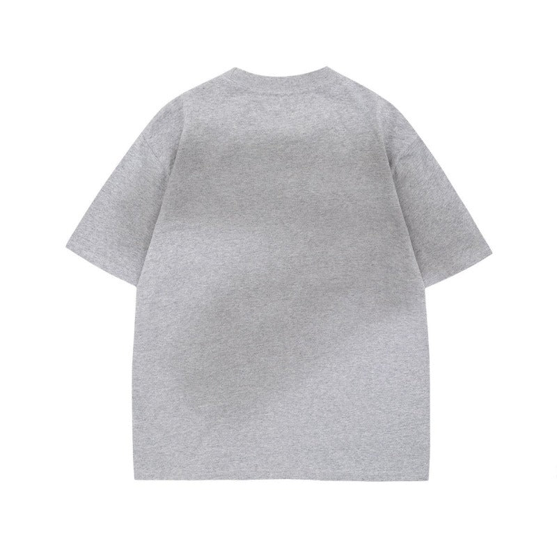 Men's t-shirt - american style, unisex, summer streetwear, premium feel, spray paint print design, relaxed fit, crew neck, short sleeve t-shirt