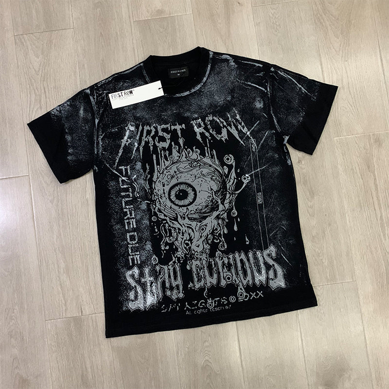 First Row T Shirts STAY CURIOUS EYEBALL FOIL TEE