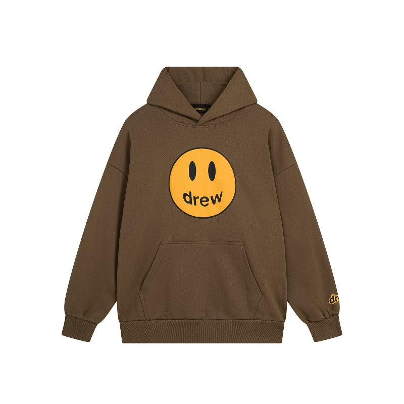 Drew house hoodie fall and winter d@ew classic smiley letter printing terry hooded sweatshirt