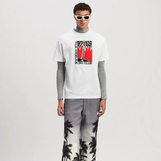 Palm Angels T Shirts Angel Alphabet Slogan Short Palm Sleeve T-Shirt