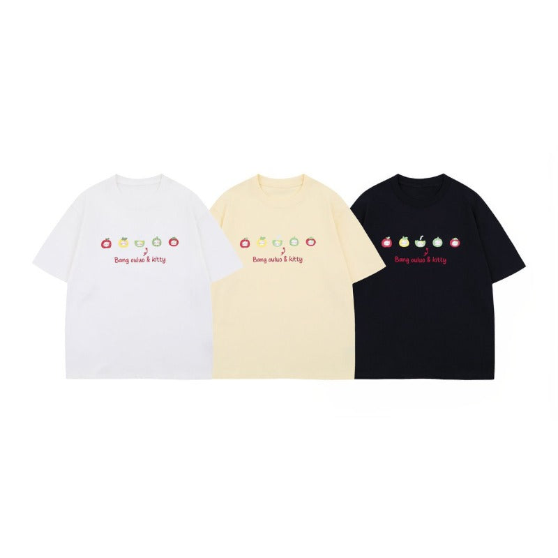 Men's t-shirt - american style, unisex, summer streetwear, fun cartoon, minimalist design, loose fit, crew neck, short sleeve t-shirt for men