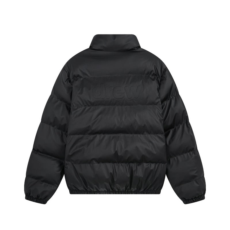 Drew house jacket fall and winter d@ew smiley letter pure color stand collar cotton outwear