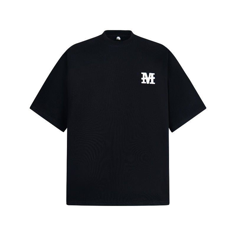 Men's t-shirt: american street style, unisex, vintage creative letter design, men's loose fit, premium heavyweight short sleeve tee