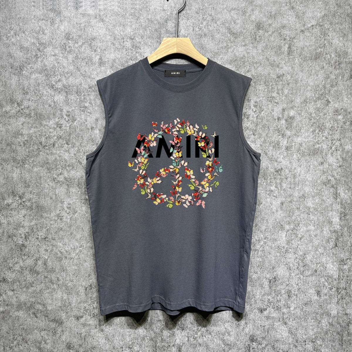 Amiri tank top colorful butterfly garland printing