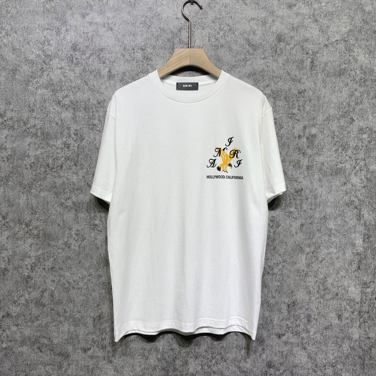 Amiri t shirts hollywood eagle printing short sleeve