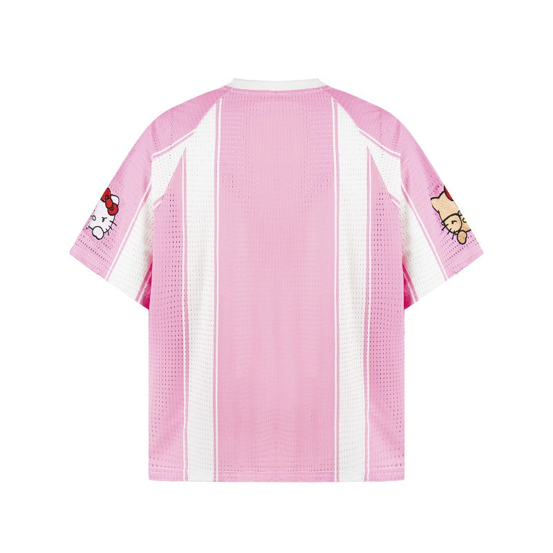 Men's t-shirt - american retro unisex patchwork print breathable jersey short sleeve design - men's high street loose fit tee