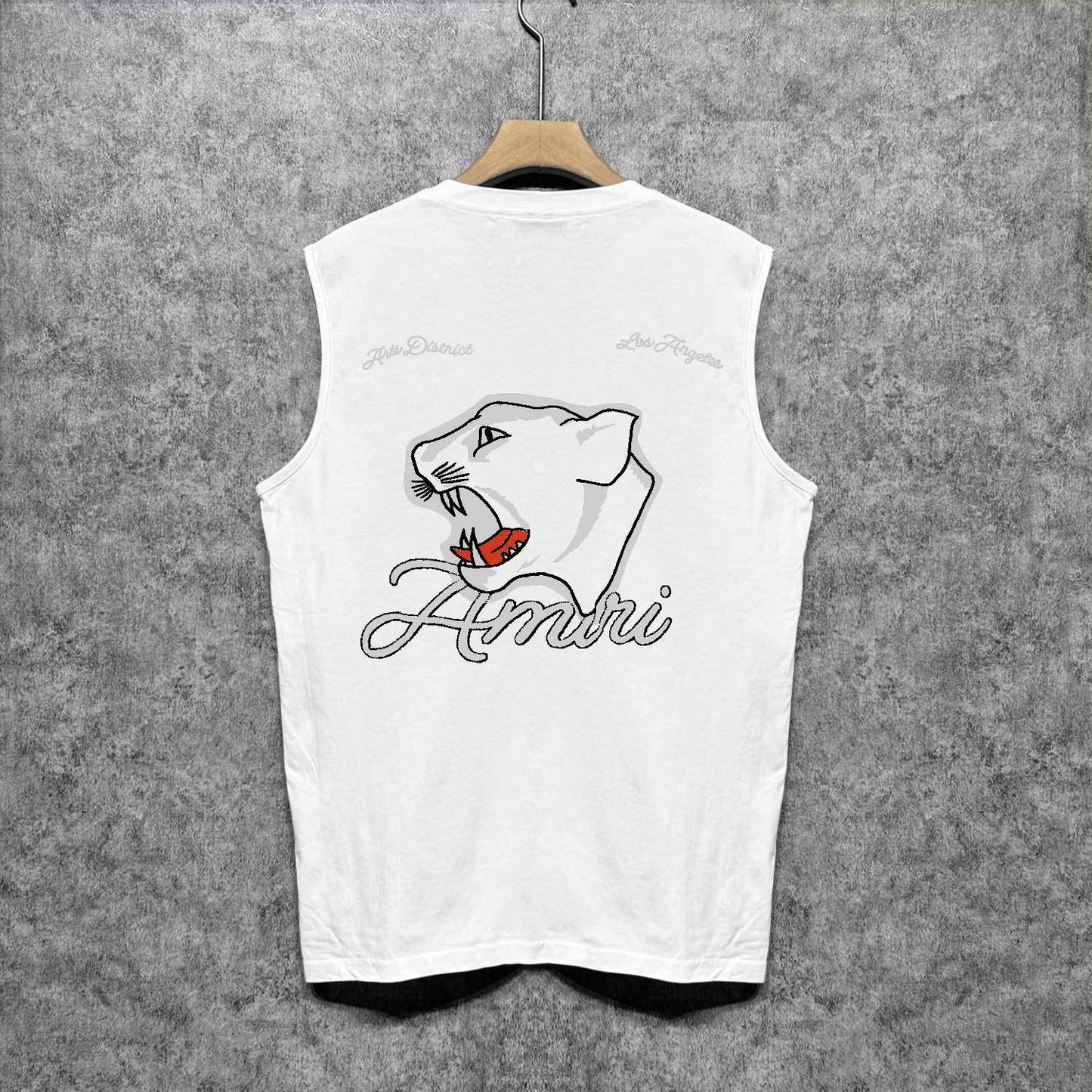 Amiri tank top black panther print
