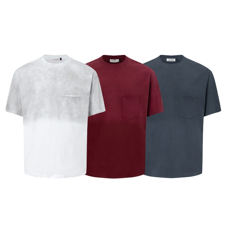 Men's t-shirt - american streetwear summer unisex hand-sprayed vintage design slim-fit premium short sleeve tee
