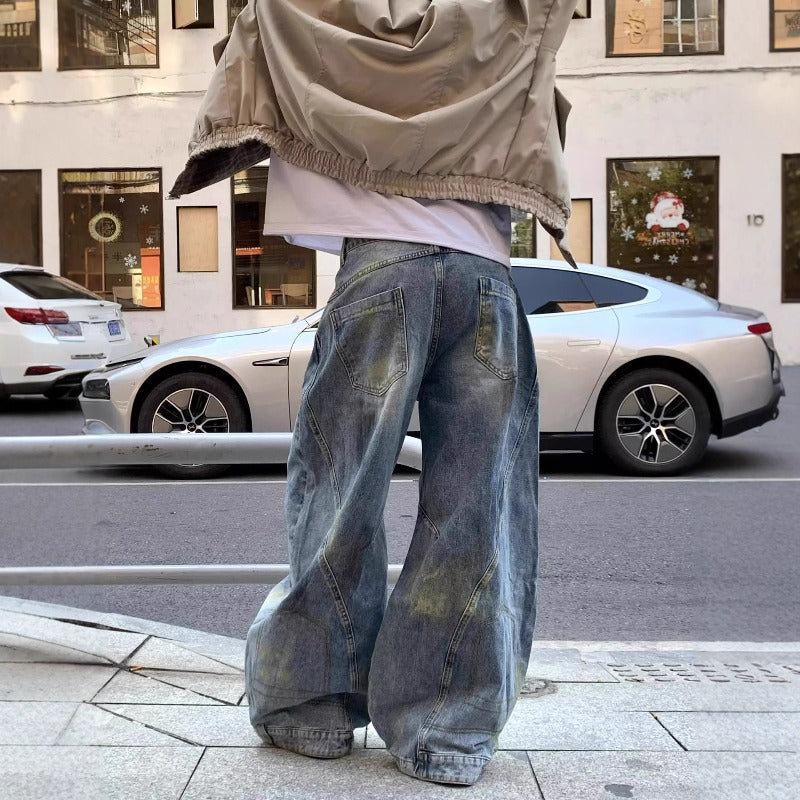 Women's Jeans Retro Women's High Waist Wide Leg Pants