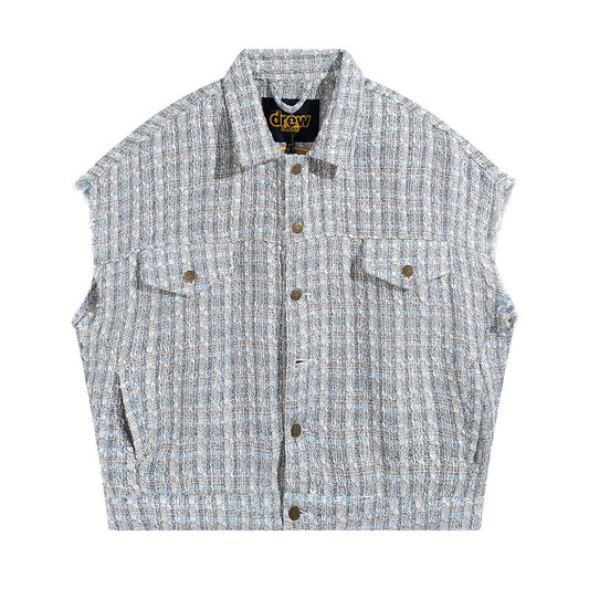 Drew house jacket early autumn d@ew tweed lapel tweed styleflap pocket pantsvest