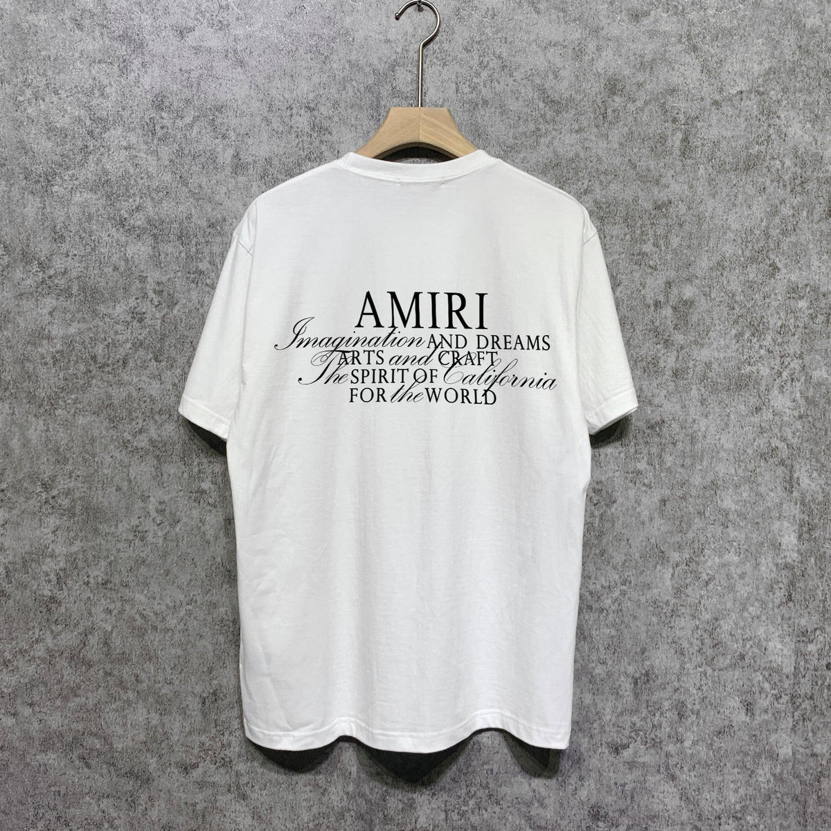 Amiri t shirts hollywood artistic font print short sleeve tee