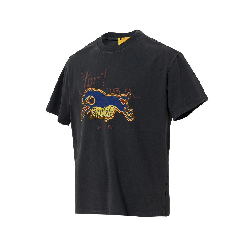 Men's t-shirt: wt american street style, unisex, premium feel, summer washed & distressed graphic design, slightly relaxed fit, short sleeve tee