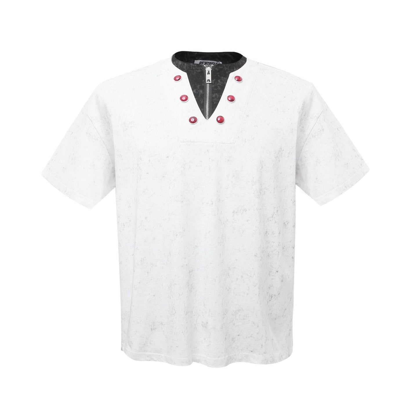 Unisex T-shirts Fake Two Piece Design Wide T-Shirt