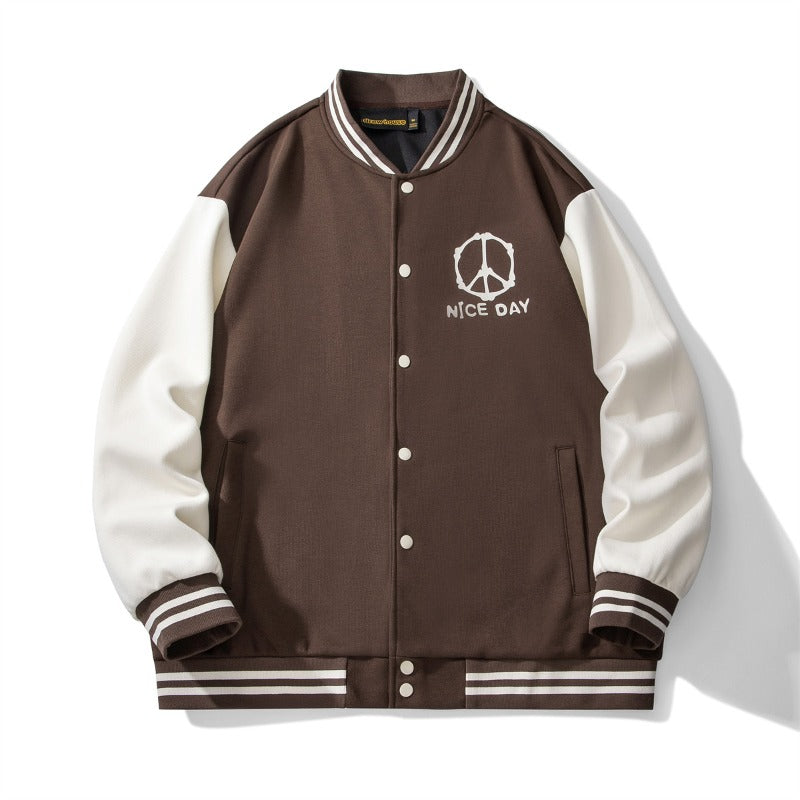 Drew house jacket early autumn d@ew smiley bone letter single breasted baseball outwearjacket