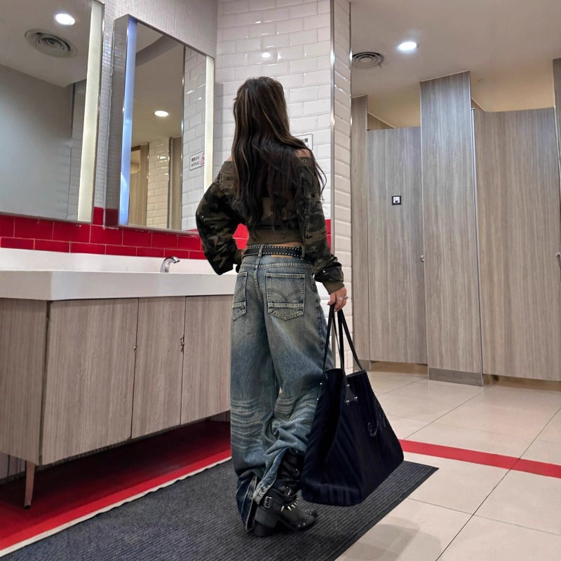 Women jeans retro women loose