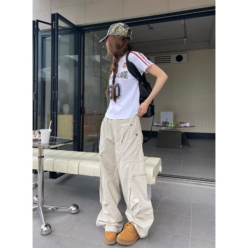 Women jeans elastic high waist summer loose