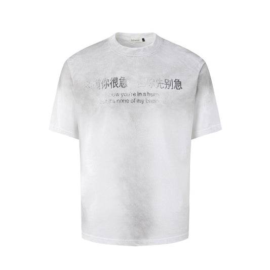 Men's t-shirt - american street style, summer unisex, fun text design, slim fit, premium quality short sleeve tee