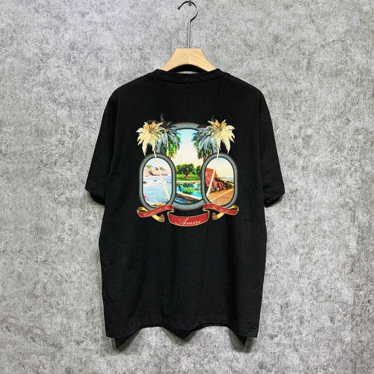 Amiri t shirts printing short sleeve