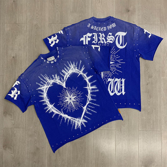 First Row T Shirts A Sacred Vow Heart 2026ss Latest Fashion Trend Brand Hot Diamond Pulp High Quality