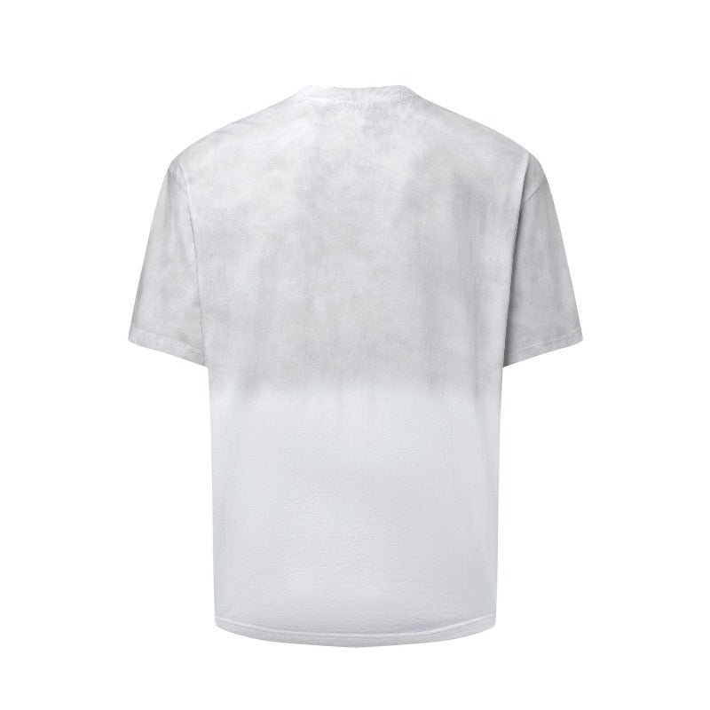Men's t-shirt - american streetwear summer unisex hand-sprayed vintage design slim-fit premium short sleeve tee