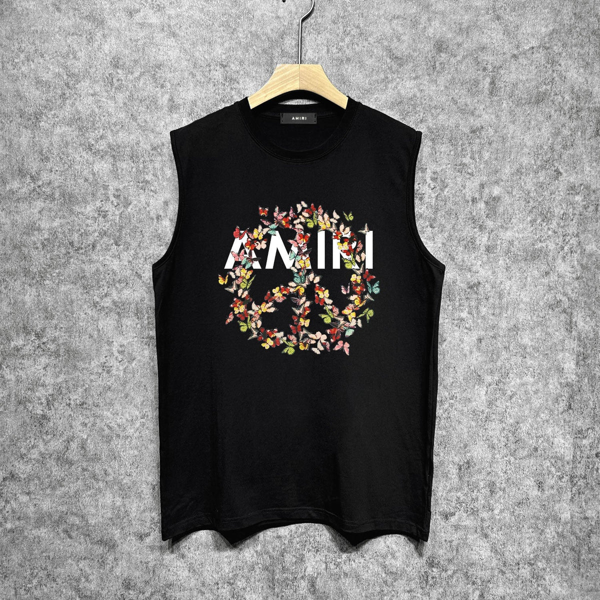 Amiri tank top colorful butterfly garland printing