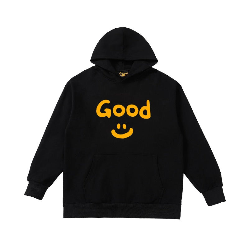 Drew house hoodie fall and winter d@ew cartoon smiley letter pattern hooded sweatshirt