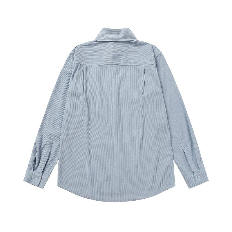 Drew house jacket fall and winter d@ew corduroy core smiley letter pattern long sleevesshirt