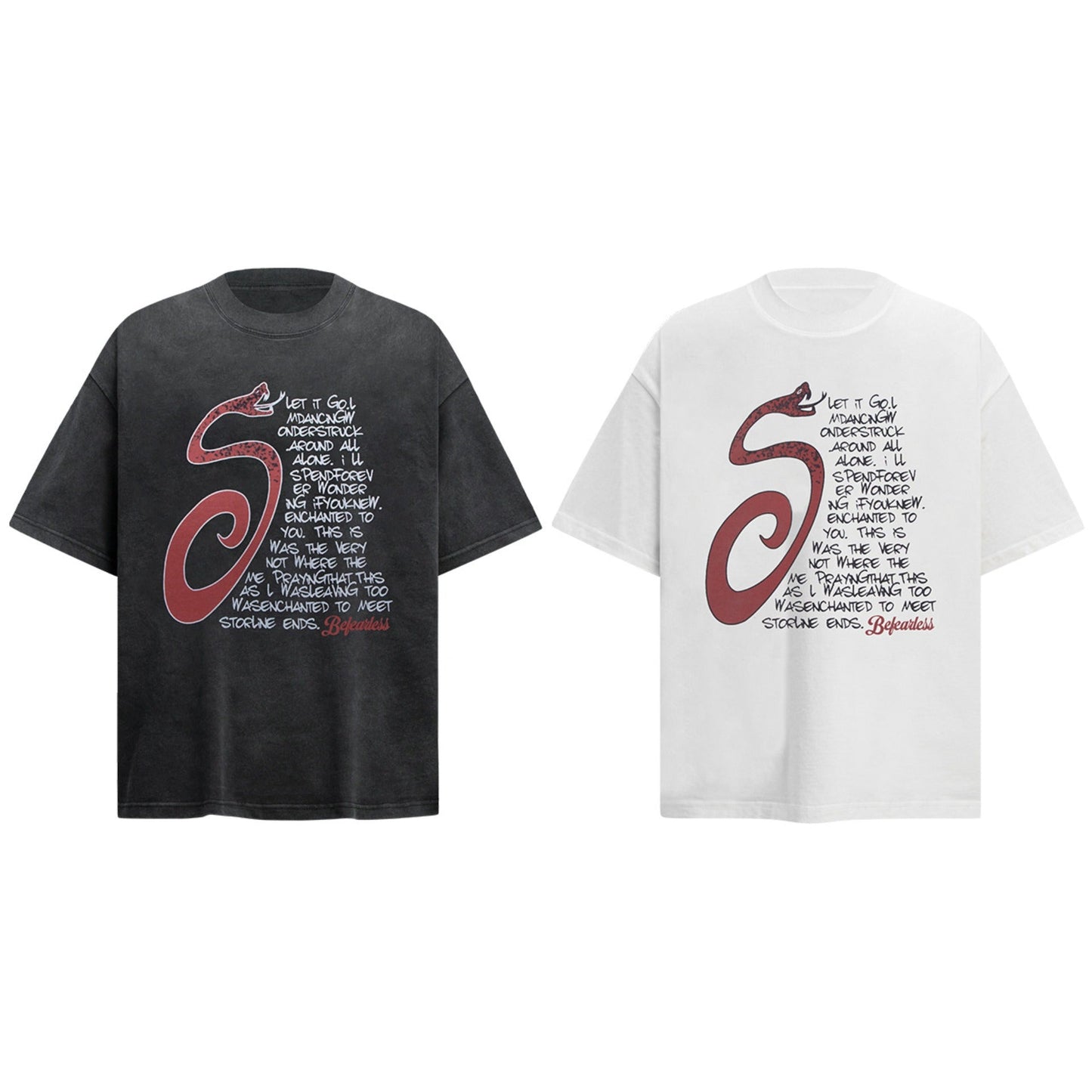 Unisex T-shirts Street Vintage Men's Loose Short Sleeve T-Shirt