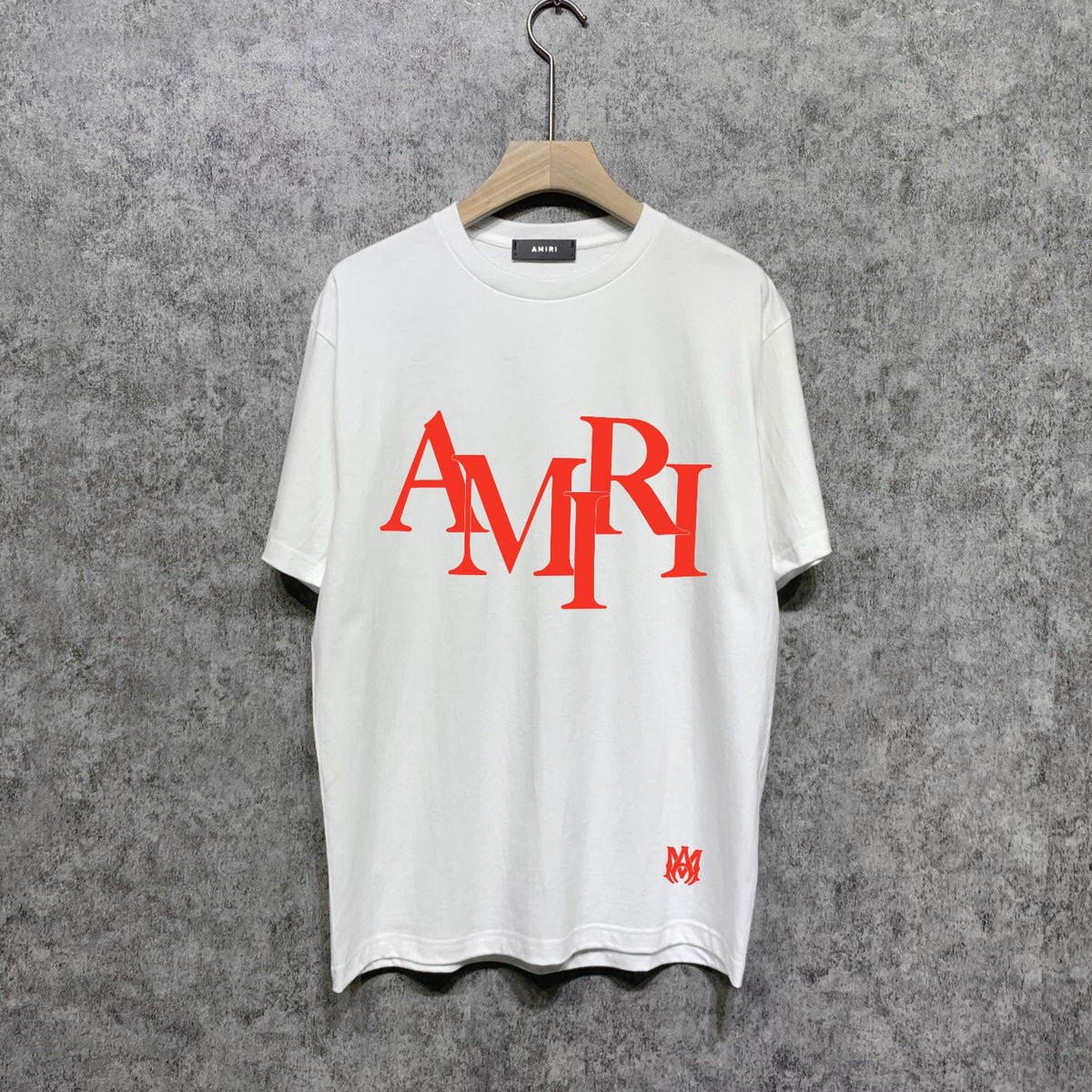 Amiri t shirts letter foam printing short sleeves