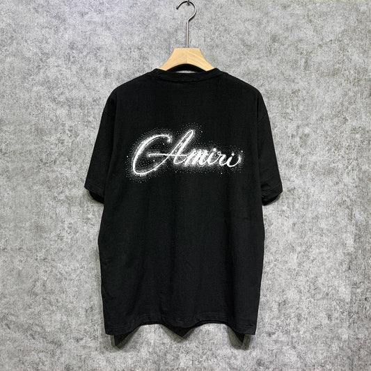 Amiri t shirts gypsophila printing short sleeve