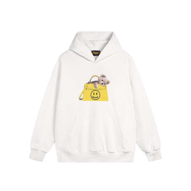Drew house hoodie fall and winter d@ew cartoon series pattern pullover hooded sweatshirt