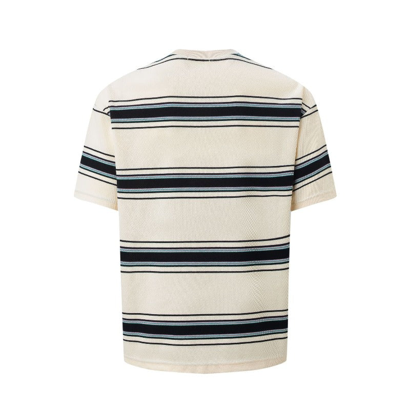 Men's t-shirt - american street style summer unisex striped design - men's loose fit premium short sleeve tee