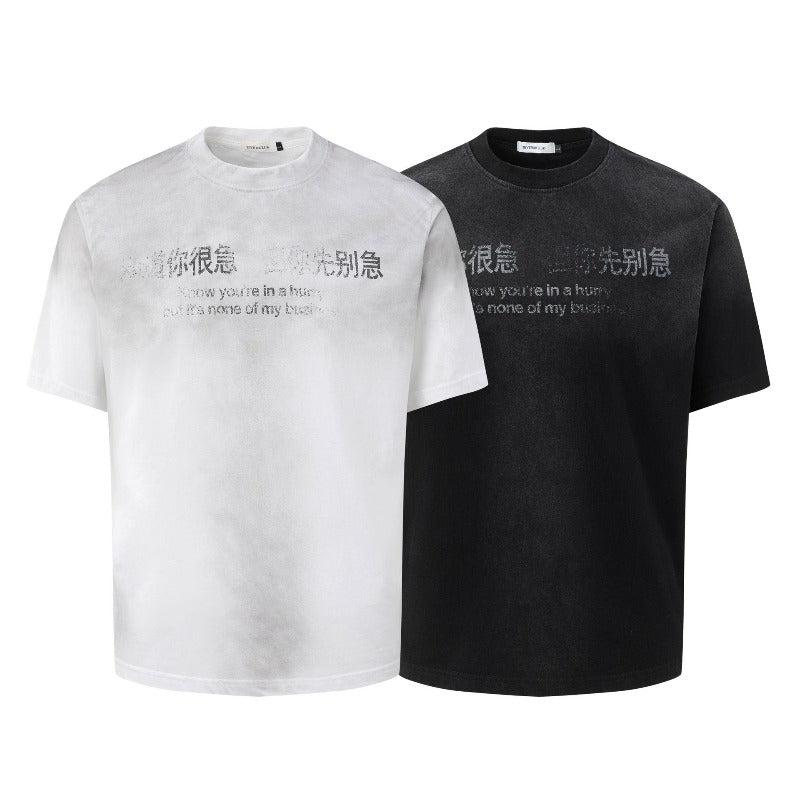 Men's t-shirt - american street style, summer unisex, fun text design, slim fit, premium quality short sleeve tee