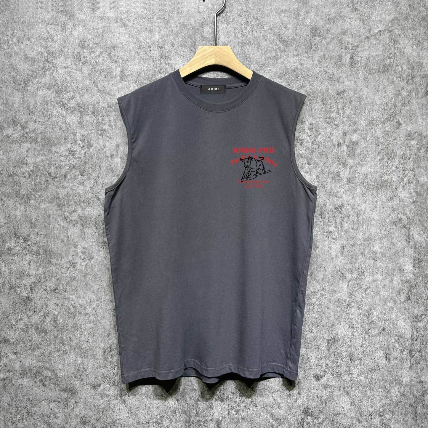 Amiri tank top bull printing