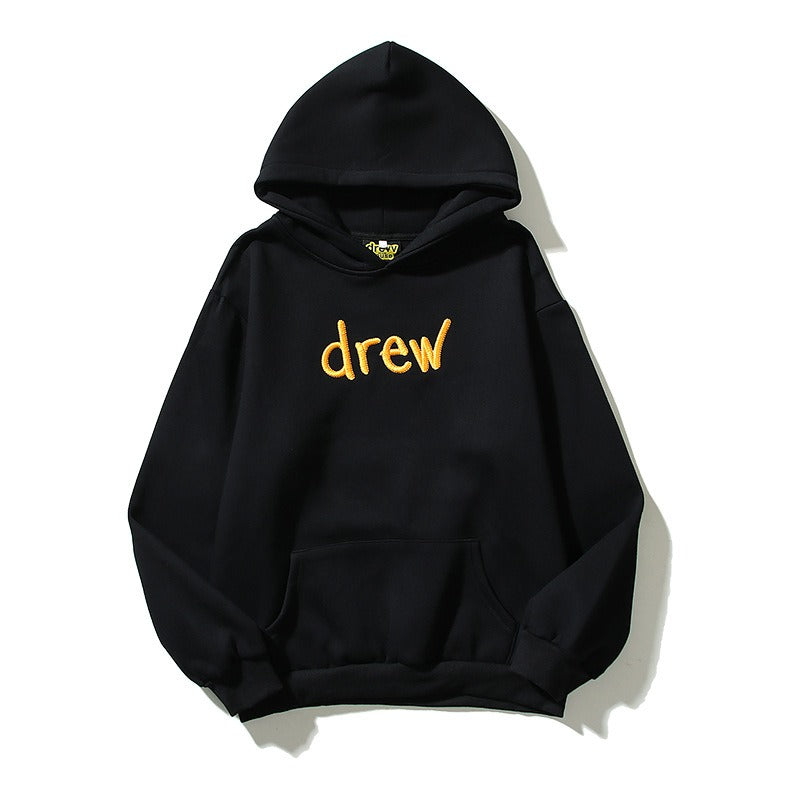 Drew house hoodie spring and summer d@ew embroiderstereoletter fleece hooded sweatshirt