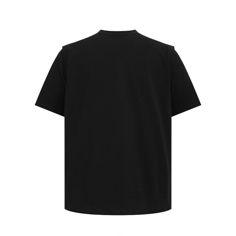 Men's t-shirt: american street style, summer minimalist, premium feel, metal buckle design, men's loose fit short sleeve tee