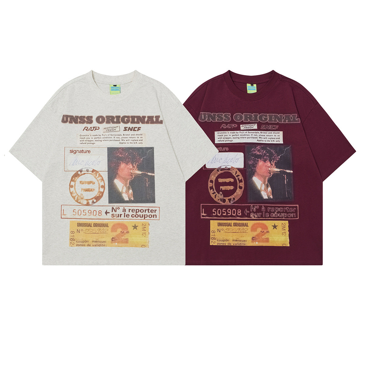 Unisex T-shirts Summer Magazine People Men's Loose Short Sleeve T-Shirt