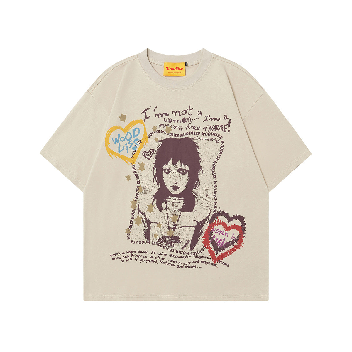 Unisex T-shirts Summer Hand Painted Character Men's Loose Short Sleeve T-Shirt