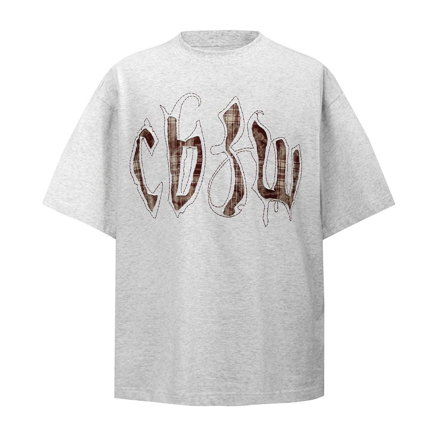 Unisex T-shirts Summer Patch Men's Loose Embroidery Short Sleeve T-Shirt