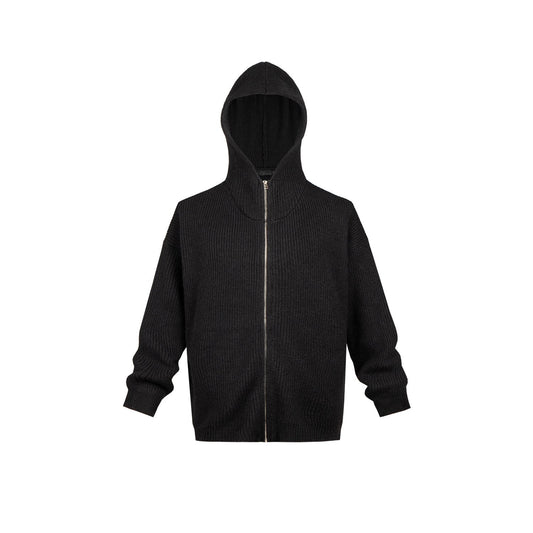 MIJKO Men's Vintage Pants MIJKO Men's Women's Autumn and Winter High Street Jacket Hooded Knitted