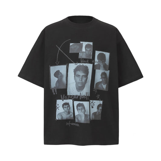 Unisex T-shirts Summer Character Pattern Men's Loose Short Sleeve T-Shirt