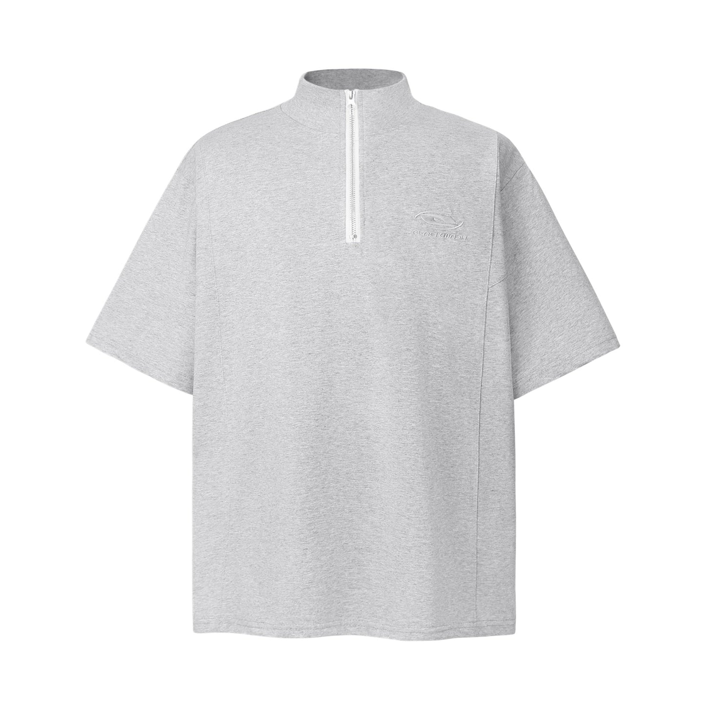 Unisex T-shirts Summer Irregular Zipper Men's Short Sleeve T-Shirt