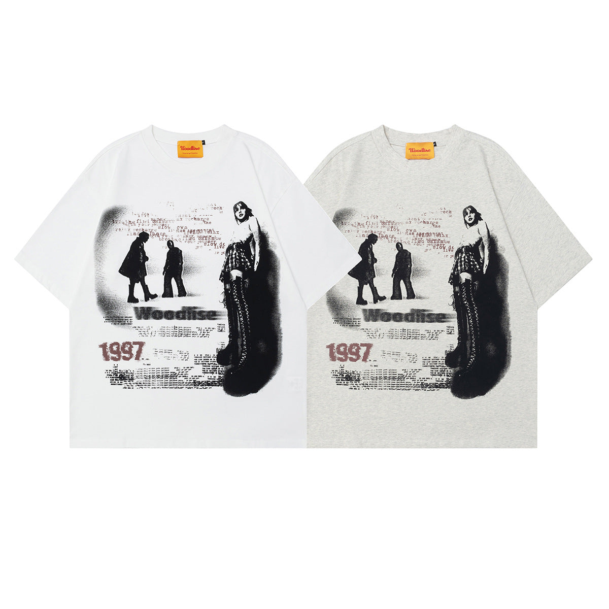 Unisex T-shirts Street Vintage Figure Painting Men's Loose Short Sleeve T-Shirt