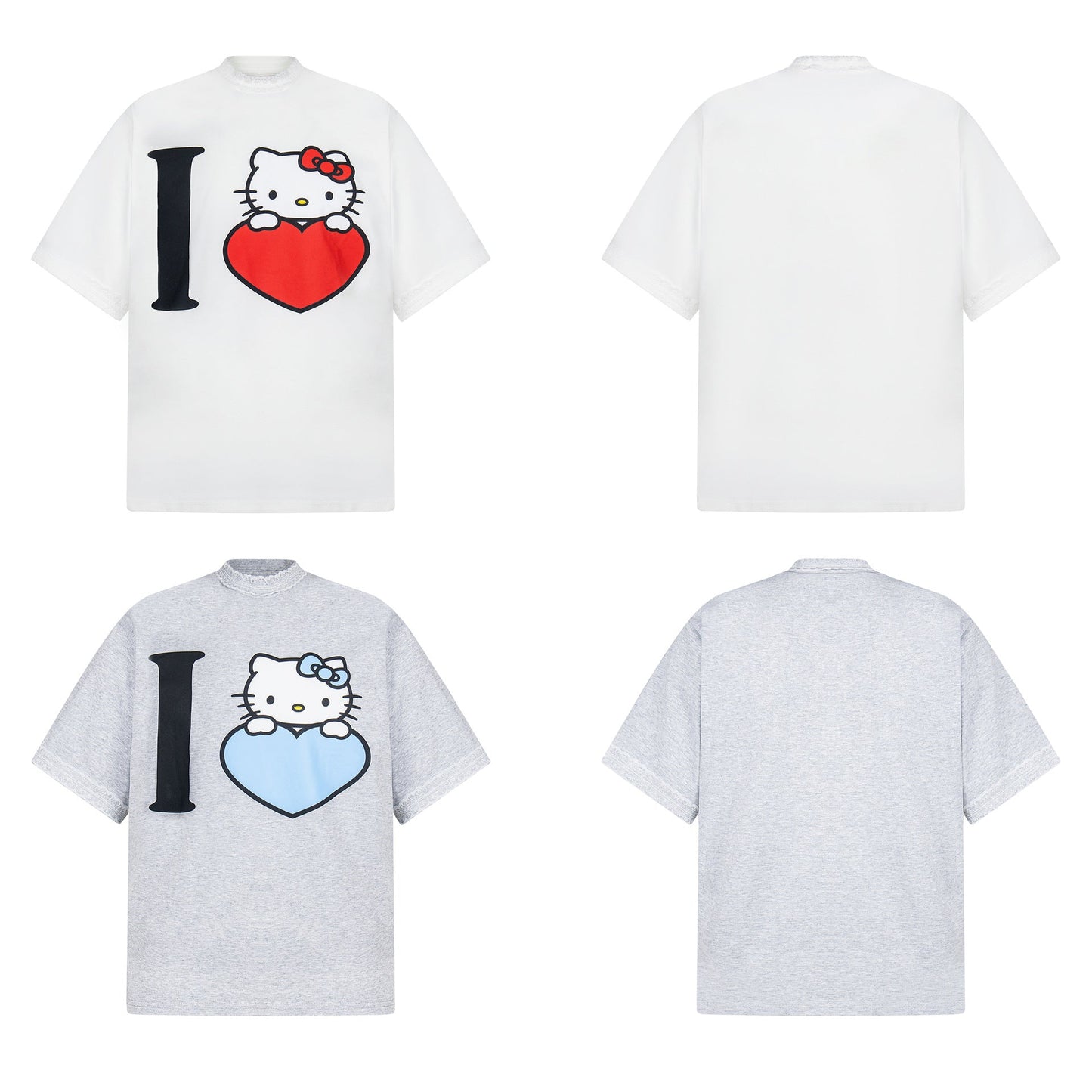 Unisex T-shirts KT Cat Niche Design Loose High-end T-shirts