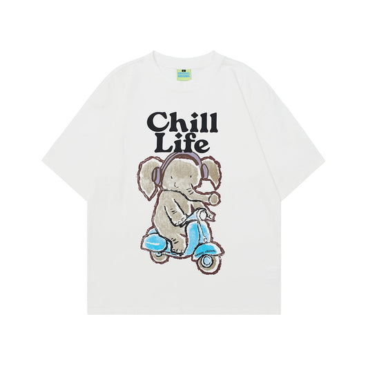 Unisex T-shirts Summer Cartoon Men's Loose Short Sleeve T-Shirt