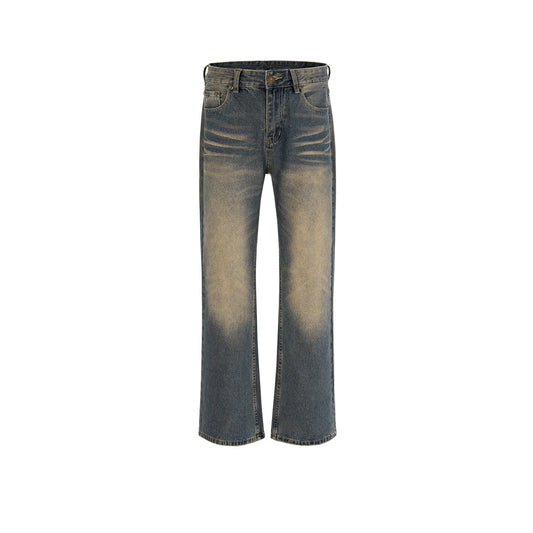 MIJKO Men's Vintage Pants MIJKO Men's Women's Wash Pants High Street Style Jeans